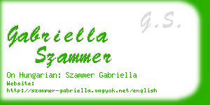 gabriella szammer business card